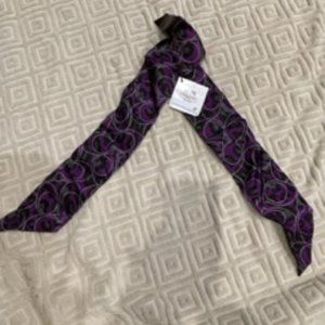NWT Coach pony scarf in purple leopard